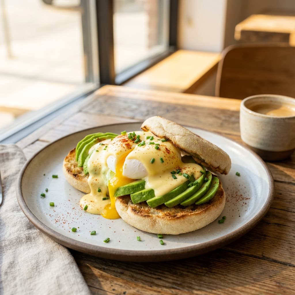 Huevos Benedict con Aguacate